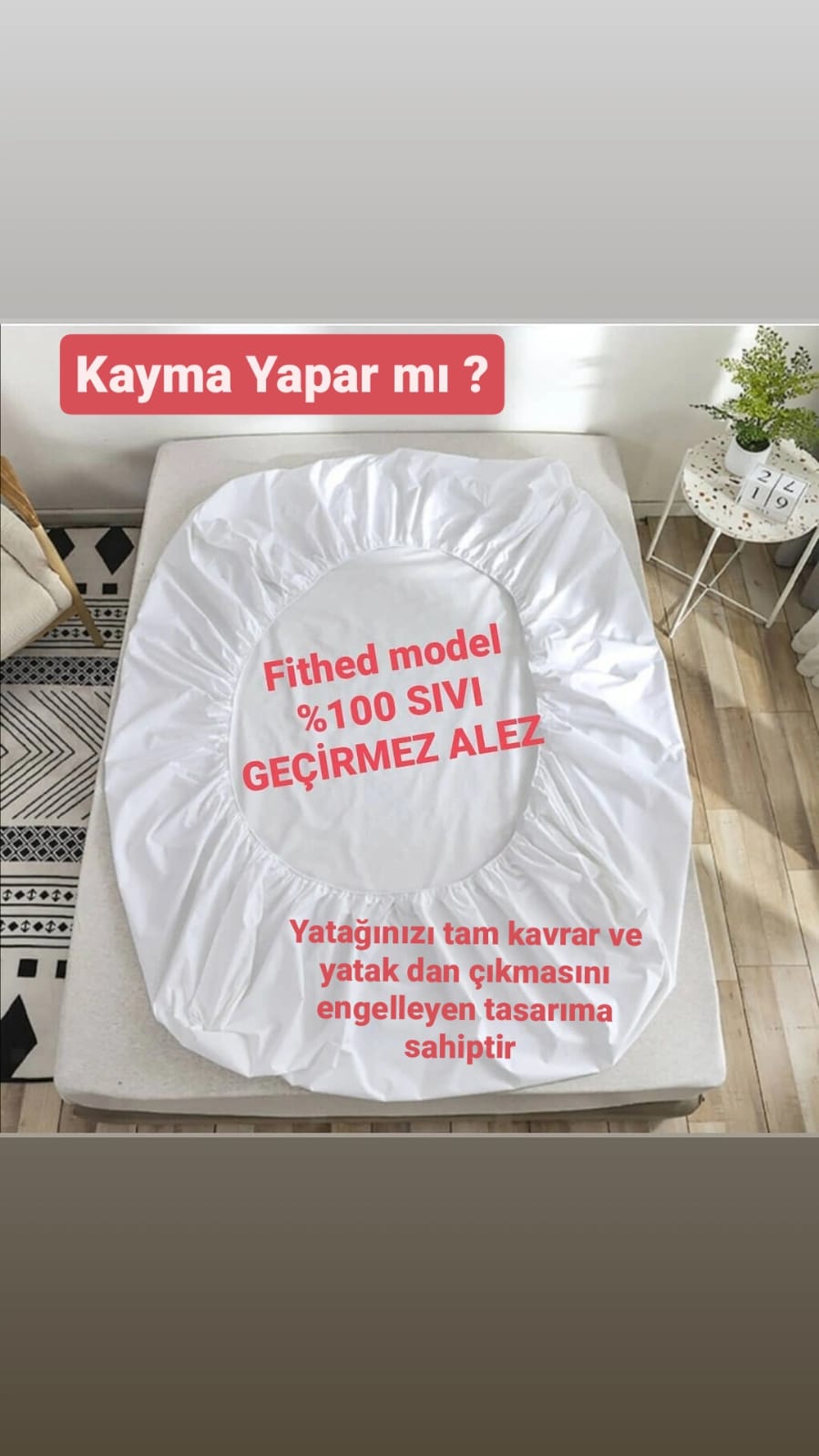 SIVI GEÇİRMEZ ALEZ GERÇEK % 100 KORUMA TEK KİŞİLİK 90 X 190 + 30 CM