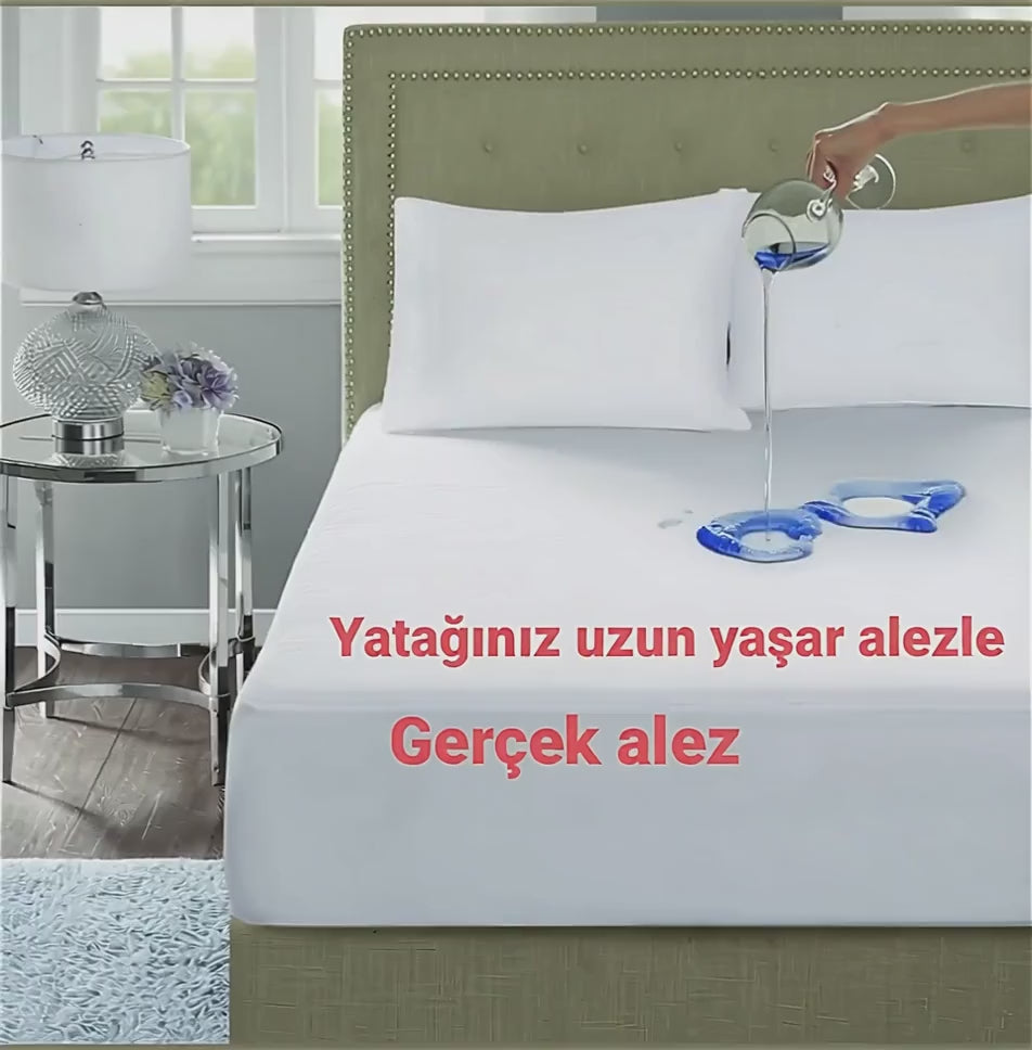 SIVI GEÇİRMEZ ALEZ GERÇEK % 100 KORUMA TEK KİŞİLİK 90 X 190 + 30 CM